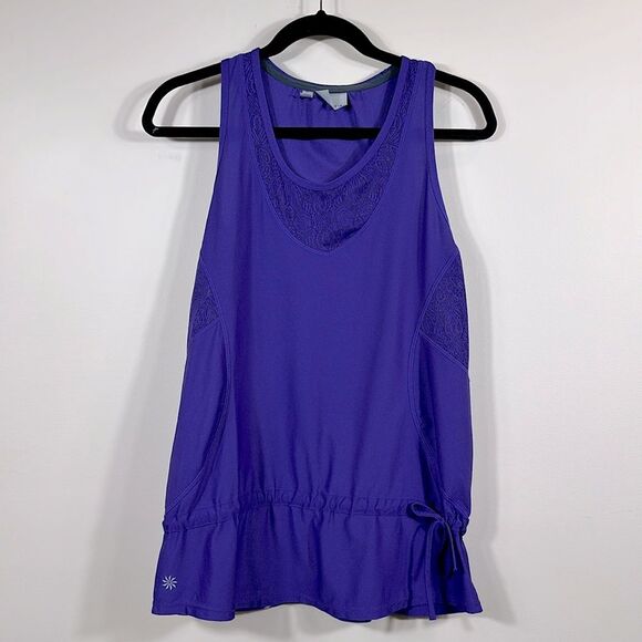 Athleta Tops - Athleta Purplee Purple Wick It Good Tank Top Drawstring Women Size Medium